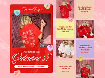 Galentine's Day Email Campaign 💌 email email campaigns email design email marketing email template emails galentines day klaviyo love mailchimp mailchimp template red valentines day