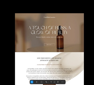 Candi Bliss – Luxury Skincare Web Design Using Canva app beauty branding canva design graphic design illustration logo popular site skin skincare trending ui vector website