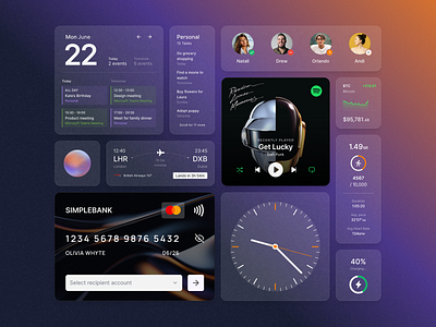 Widget Concepts Bento ui