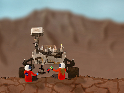 DD8SU entry re-done affinity cool design flat future illustration mars mars rover rover uno vector