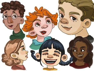 a few emotions art art entertainment artist artist girl artwork character drawing illustration illustration art sketch