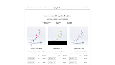 Droplette e-comm ui