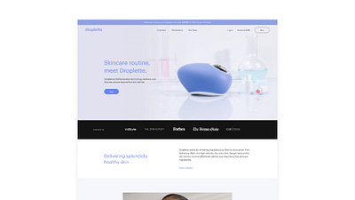 Droplette home branding marketing ui ux website