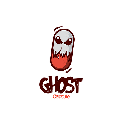 ghost capsule brand branding capsule design doublemeaning dualmeaning ghost illustration logo logodesign logodesigns vector