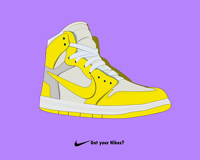 Got your nikes yellow adobe illustrator adobe photoshop illustration brand brand identity design illustration nike running vector