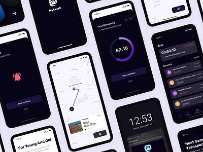MyTracK app design minimal mobile app typography ui ux
