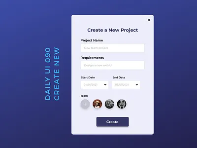 Daily UI 090 create new create new daily ui 090 daily ui challenge dailyui ios ui uiux web design webdesign