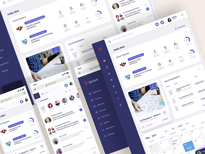 Responsive Student Dashboard accessibility dashboard ui figma mobile ui product design responsive responsive design social network ui ux web