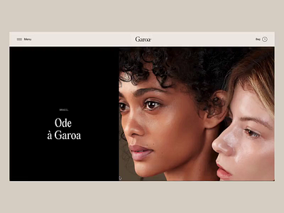 Lookbook | Garoa SkinCare animation minimal typography ui uidesign ux web website