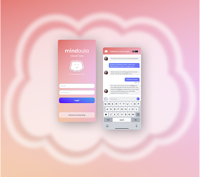 Care Cloud Messenger care cloud figma illustration ios message message app messaging messenger messenger app mobile app mobile design mobile messenger product design text message ui uiux