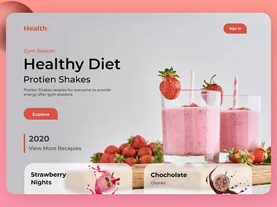 Diet Recipes Web Design design typography ui ux web website