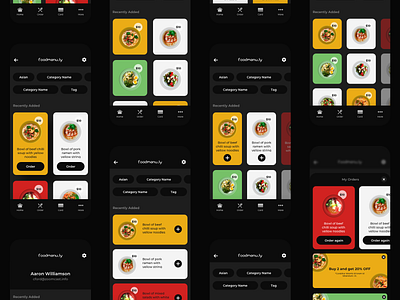 Food Menu App UI Template II app app interface app ui design app ui templates appdesign appui food food app interface menu restaurant restaurant app template templates ui ui kit ui template ui ux uidesign uiux