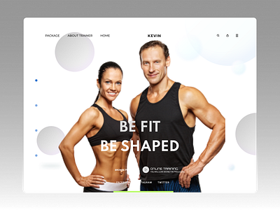 Fitness Trainer design fitness fitness club flat new trendy trendy design ui uidesign uiux ux ux design web webdesign