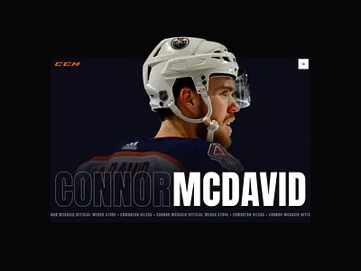 CCM x Connor Mcdavid ccm darkmode hockey inspiration ui ux website