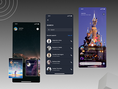 Social App app design new newdesign online social social media design ui uiux ux