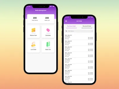 UI Design - Bottle Management banner branding design illustration mobile mobile ui ui ui design uiux ux