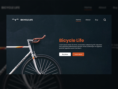 Bicycle Life - Landing Page landing page landingpage ui webdesign website website builder website concept website design