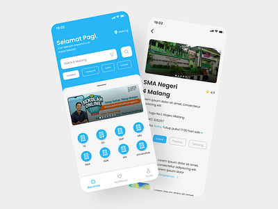 School Center App - Pusat Sekolah app design design popular design popular shot school app ui ux uxdesign