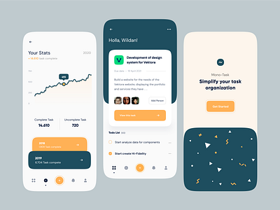 🧩 Team Task Management - Mobile App card chart dashboad graph graphic manage management mobile app mobile app design mobile dashboard stats task task management task manager tasks team welcome