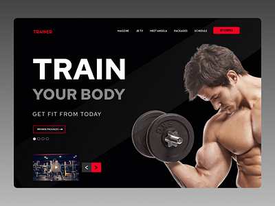 Fitness Trainer design designs firstshot fitness minimal new ui uidesign ux uxde uxdesign web