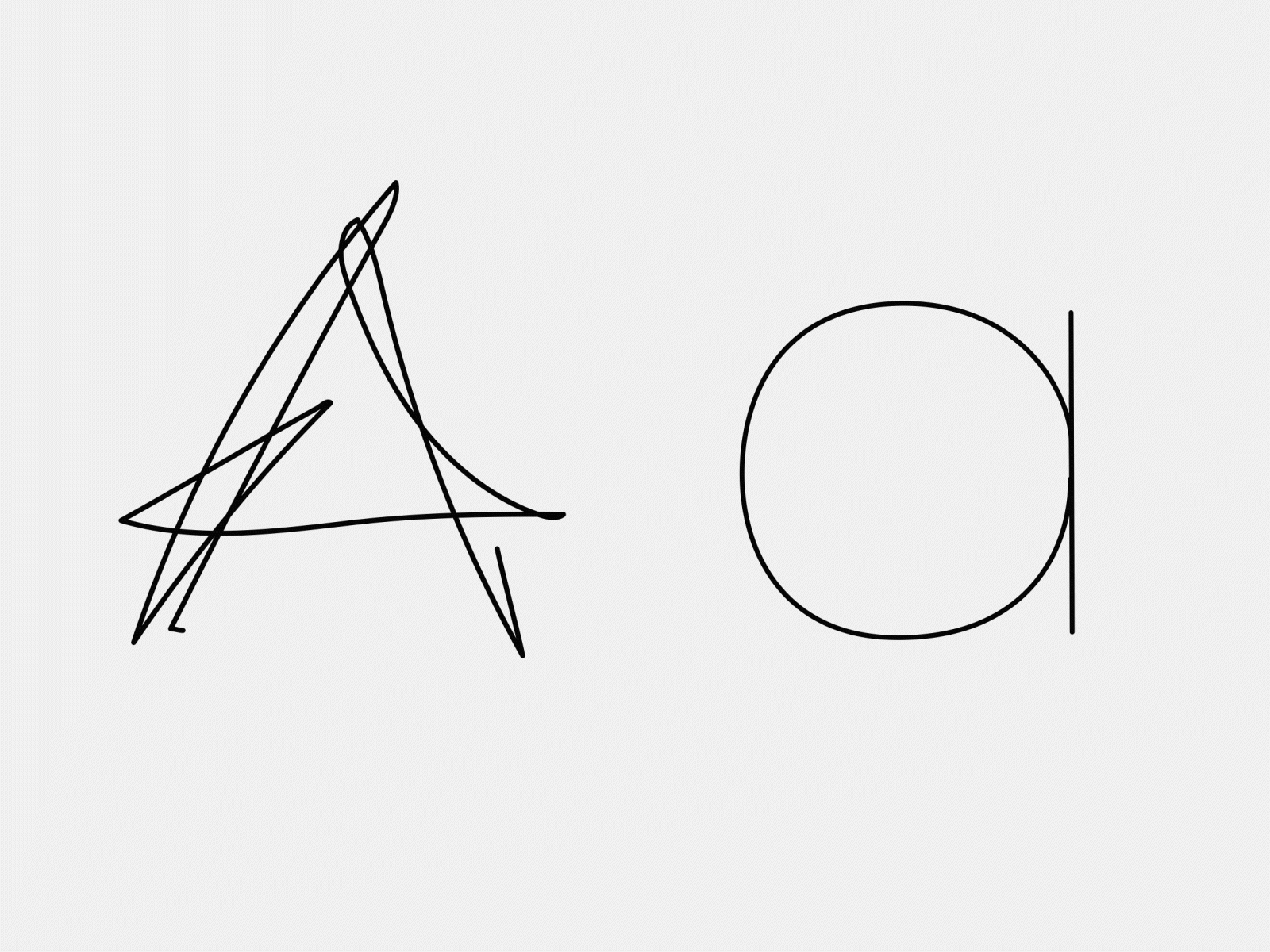 A 36 days of type animation font line art scribble typography