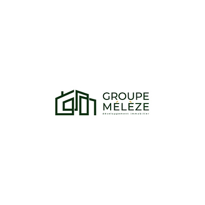 Groupe Meleze architecture branding building company design estate agent gold graphic design green lettermark logo logo design logo exploration pantone