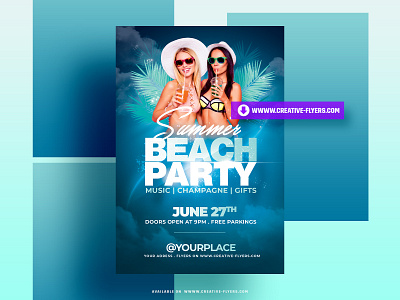 Summer Flyer Templates beach party beach party flyer creative design flyer templates graphic design invites party flyer photoshop poster psd psd flyer psd photoshop summer summer flyer