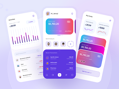 Finance: Banking Mobile App app bank banking banking app debit finance financial financial app fintech mobile mobile app design mobile ui ui wallet