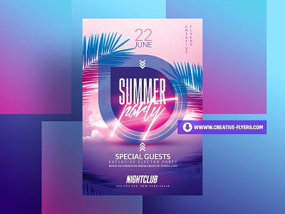 Summer Party Flyer Templates creative design flyer flyer templates graphic design invitation party flyer photoshop poster posters psd summertime