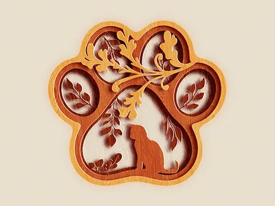 Papercut CatPaw cat cat art catpaw design graphics illustration paper papercut procreate