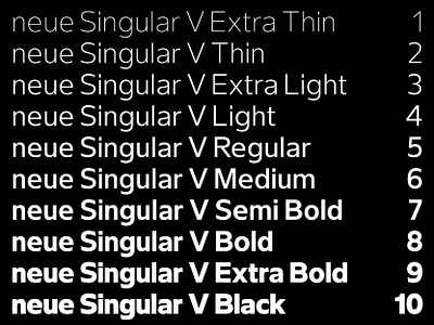 neue Singular V — Weights branding design digital foundry grotesk grotesque made in germany magazine mobile neue poster print sans screen singularity type typedesign typeface typography