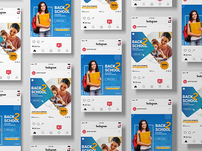 Back To School Instagram Post Design advertising back to school back to school design back to school flyer back to school instagram backtoschool brand design brand identity branding design facebook ad facebook ads graphic design instagram instagram ad instagram banner instagram post instagram stories instagram template social media advertising