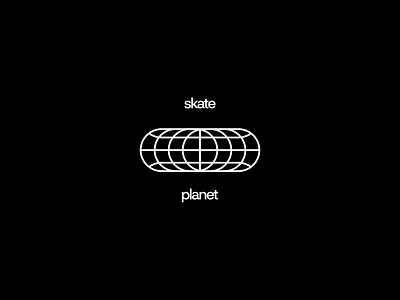 Skate Planet board branding concept design illustration logo logotype minimal planet shape shop skate skateboard skating typography vector