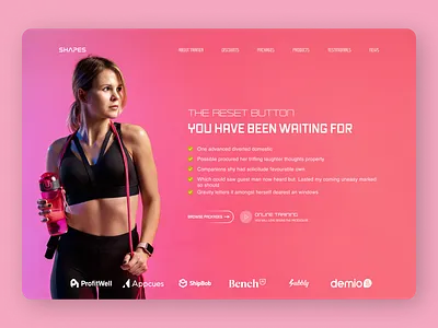 Personal Trainer Webdesign design ui