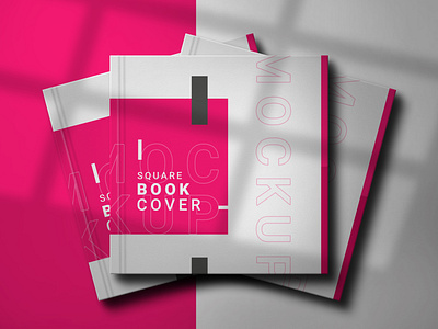 Square Book Cover Mockup book cover book cover mockup cover mockup flyer mockup mockup design mockup psd note book mockup poster mockup red square book mockup white