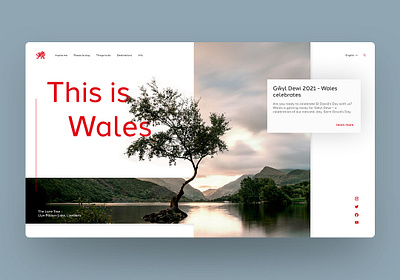 Visit Wales Landing paage figma figmadesign graphic design landing design sketch ui web webdesign website website concept