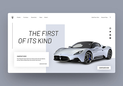 Maserati MS20 Landing page adobexd design figma figmadesign landing design sketch ui webdesign website website concept