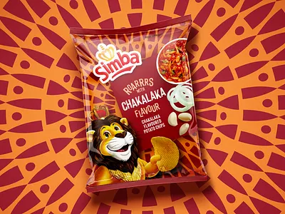 Simba Chips chips fast food packaging packaging design pattern simba chips snacks