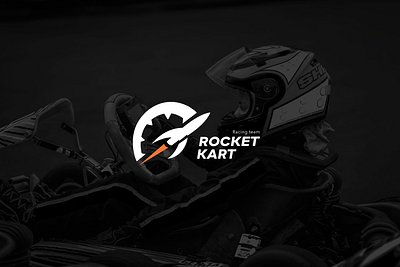 Rocket Kart racing team logo badge brand identity branding formula1 gear gears kart karting logo logo design logotype racer racing racing team rocket rocket logo rocketship space speed speedometer