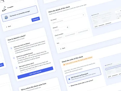Check deposit 🏦 app bank check components deposit details finance fintech illustration interface matera minimal payment product proptech saas ui ux