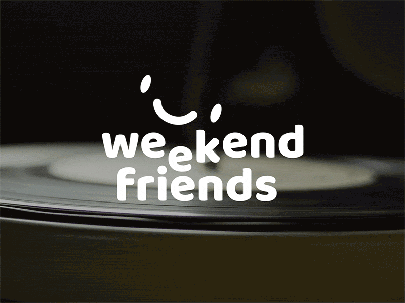 weekend friends branding design event branding festival festival logo graphic design identity logo logo design typography vinyl