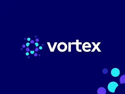 Vortex Logo Design - Particles, Whirlpool, Flower, Black Hole abstract logo brand design icon icons logo logodesign logotype logotipo logp lpgo brabding loog lgoo lgo modern particle particles smart clever software space startup abstract vibrant symbol tech logo tech technology fintech