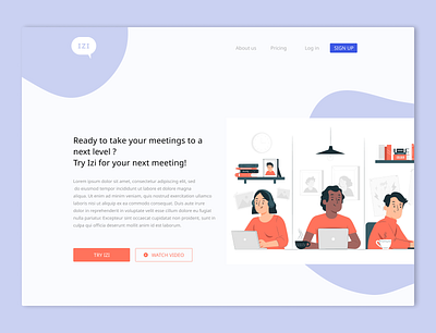 Hypothetical meeting app design figmadesign illustration