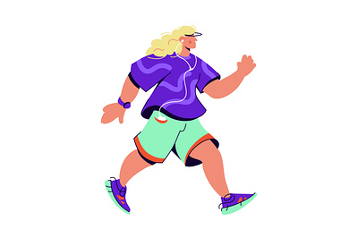 Sportsman run art athlete athlethics character design exercise flat illustration male man marathon run runner running shoes sport sports sportsman sprinter streetwear