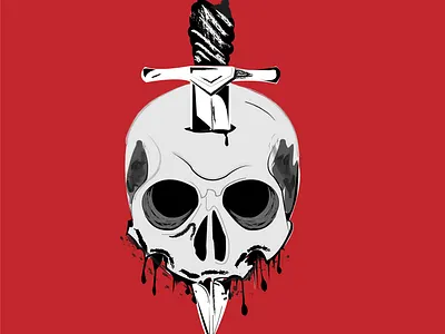 skull horror illustration skull