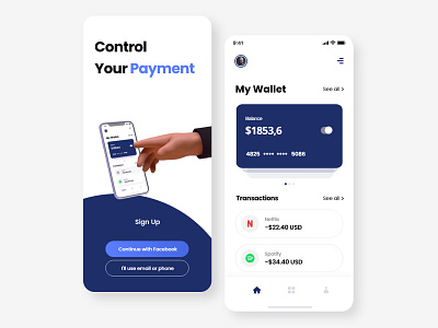 Digital Wallet App - UI/UX app bank banking app credit card crypto wallet design finance money personal ui ux wallet