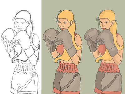 muay thai girl adobe illustrator art character creative design drawing drawingart girl girl character graphic design illustration illustrator muay thai procreate procreate app procreate art sport vector иллюстрация рисунок