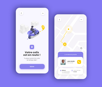 DAILY UI #020 - Location Tracker app daily 20 daily ui dailyui dailyuichallenge delivery delivery app delivery service location traker traker app ui ui design