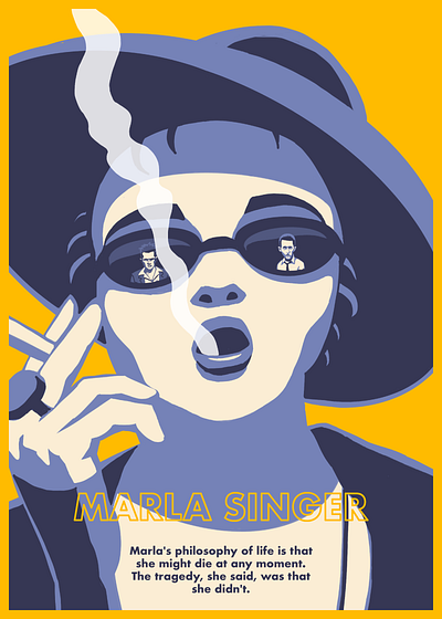 Marla Singer femmefatale fight club illustration marlasinger movie noir