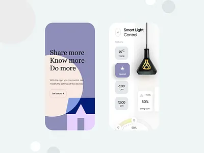 Smart Home App app control energy gauge graph home house indicator lamp light lighthouse remote rent smart smart home smarthome temperature ui ux uxui